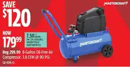 Canadian Tire Mastercraft 8-Gallon Oil-Free Air Compressor offer