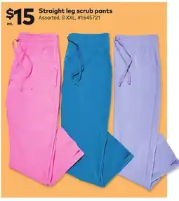 Giant Tiger Straight leg scrub pants offer
