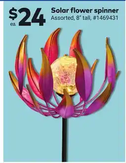 Giant Tiger Solar flower spinner offer