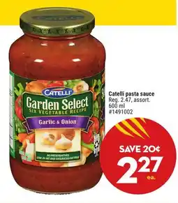 Giant Tiger Catelli pasta sauce offer