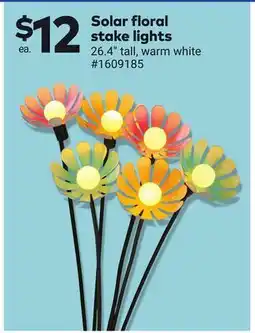 Giant Tiger Solar floral stake lights offer