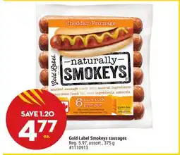 Giant Tiger Gold Label Smokeys sausages offer