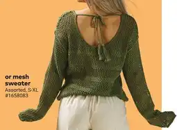 Giant Tiger Mesh sweater offer