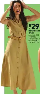 Giant Tiger Belted shirt dress offer