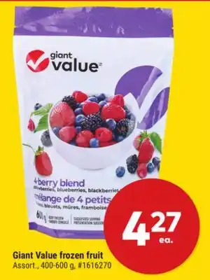 Giant Tiger Giant Value frozen fruit offer