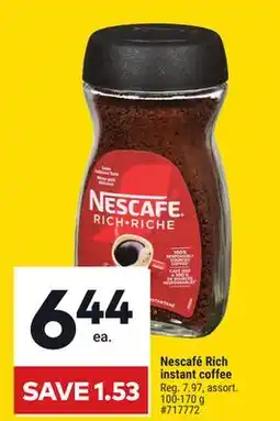Giant Tiger Nescafé Rich instant coffee offer