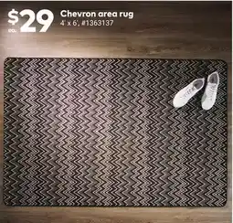 Giant Tiger Chevron area rug offer