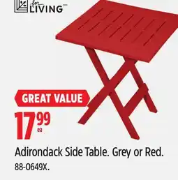 Canadian Tire For Living Adirondack Side Table offer
