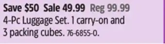 Canadian Tire 4-Pc Luggage Set offer