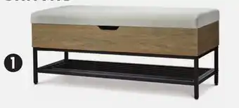 Canadian Tire CANVAS Leaside Upholstered Storage Bench offer