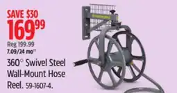 Canadian Tire Yardworks 360° Swivel Steel Wall-Mount Hose Reel offer