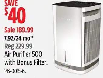 Canadian Tire CUISINART Air Purifier 500 with Bonus Filter offer