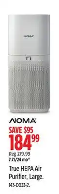 Canadian Tire NOMA True HEPA Air Purifier, Large offer