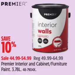 Canadian Tire Premier Interior and Cabinet/Furniture Paint offer