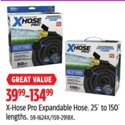 Canadian Tire X-Hose Pro Expandable Hose. 25´ to 150´ lengths offer