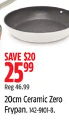 Canadian Tire THE ROCK 20cm Ceramic Zero Frypan offer