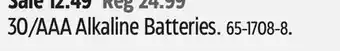 Canadian Tire 30/AAA Alkaline Batteries offer