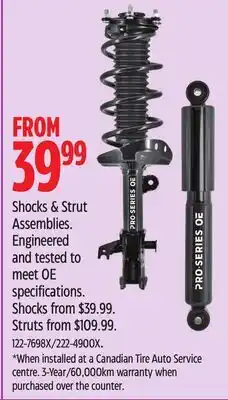 Canadian Tire Shocks & Strut Assemblies. Engineered and tested to meet OE specifications offer