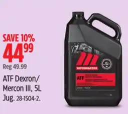 Canadian Tire MotoMaster ATF Dexron/ Mercon III, 5L Jug offer