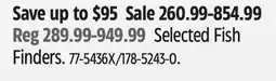 Canadian Tire GARMIN Selected Fish Finders offer