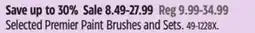 Canadian Tire Selected Premier Paint Brushes and Sets offer