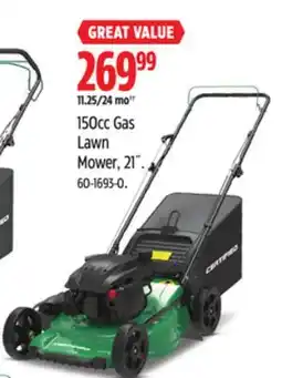 Canadian Tire 150cc Gas Lawn Mower offer
