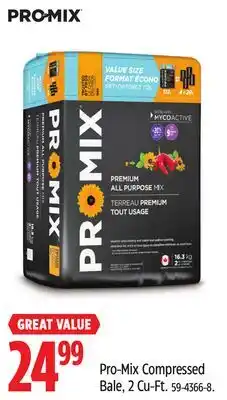 Canadian Tire Pro-Mix Compressed Bale, 2 Cu-Ft offer