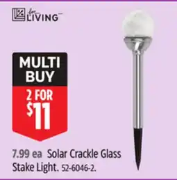 Canadian Tire Solar Crackle Glass Stake Light offer