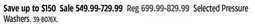 Canadian Tire Selected Pressure Washers offer