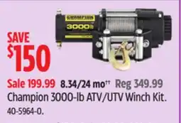 Canadian Tire Champion 3000-lb ATV/UTV Winch Kit offer