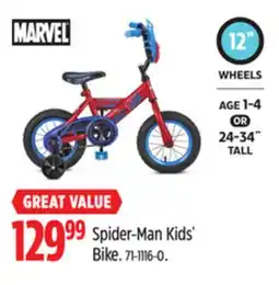 Canadian Tire Marvel Spider-Man Kids' Bike offer