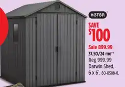 Canadian Tire Keter Darwin Shed, 6 x 6´ offer
