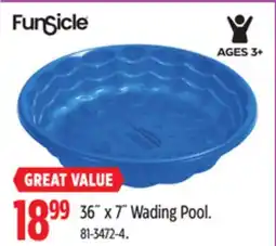 Canadian Tire Funsicle 36˝ x 7˝ Wading Pool offer