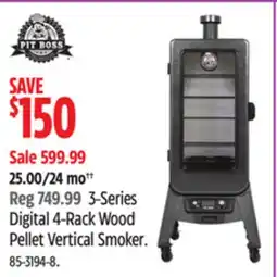 Canadian Tire 3-Series Digital 4-Rack Wood Pellet Vertical Smoker offer