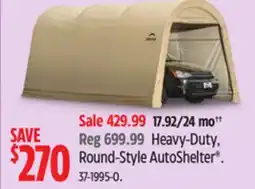 Canadian Tire ShelterLogic Heavy-Duty, Round-Style AutoShelter offer