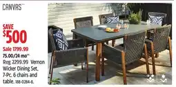 Canadian Tire Vernon Wicker Dining Set, 7-Pc offer