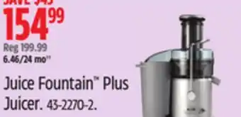 Canadian Tire BREVILLE Juice Fountain Plus Juicer offer
