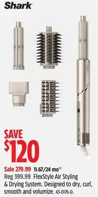 Canadian Tire FlexStyle Air Styling & Drying System. Designed to dry, curl, smooth and volumize offer