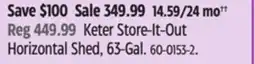 Canadian Tire Keter Store-It-Out Horizontal Shed, 63-Gal offer