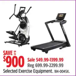 Canadian Tire Bowflex Selected Exercise Equipment offer