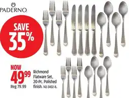 Canadian Tire Paderno Richmond Flatware Set, 20-Pc. Polished finish offer