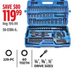 Canadian Tire Mastercraft Socket Set, 229-pc, SAE / Metric, CRV, Black Steel Finish offer