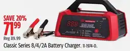 Canadian Tire Motomaster Classic Series 8/4/2A Battery Charger offer