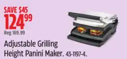 Canadian Tire Breville Adjustable Grilling Height Panini Maker offer