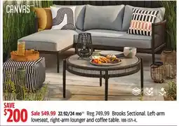 Canadian Tire CANVAS Brooks Sectional offer