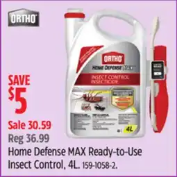 Canadian Tire Ortho Home Defense MAX Ready-to-Use Insect Control, 4L offer