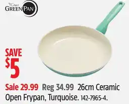 Canadian Tire GREEN PAN Ceramic Open Frypan, Turquoise offer