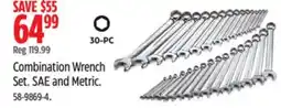 Canadian Tire Mastercraft Combination Wrench Set. SAE and Metric offer
