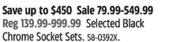 Canadian Tire Stanley Selected Black Chrome Socket Sets offer