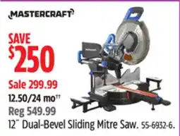 Canadian Tire Mastercraft 12˝ Dual-Bevel Sliding Mitre Saw offer
